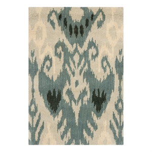Safavieh Ikat 2'-0&quot x 3'-0&quot Wool Hand Tufted Rug in Beige / Slate