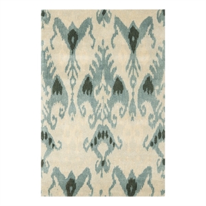 Safavieh Ikat 3'-0&quot x 5'-0&quot Wool Hand Tufted Rug in Beige / Slate