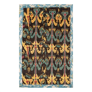 Safavieh Ikat 5'-0&quot x 8'-0&quot Wool Hand Tufted Rug in Charcoal / Blue