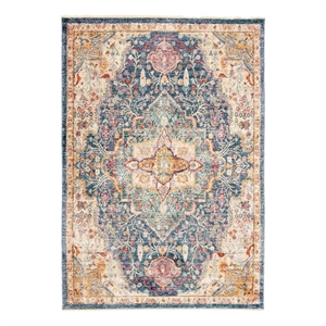 Safavieh Illusion 4'-0&quot x 6'-0&quot Polyester Power Loomed Rug in Blue / Purple