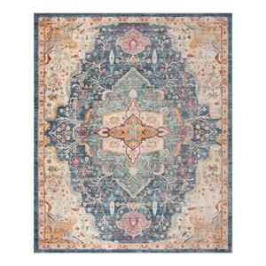 Safavieh Illusion 6'-0&quot x 9'-0&quot Polyester Power Loomed Rug in Blue / Purple