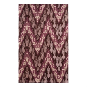 Safavieh Ikat 5'-0&quot x 8'-0&quot Wool Hand Tufted Rug in Brown / Purple