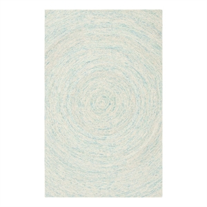 Safavieh Ikat 4'-0&quot x 6'-0&quot Wool Hand Tufted Rug in Ivory / Blue