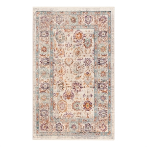 Safavieh Illusion 3'-0&quot x 5'-0&quot Polyester Power Loomed Rug in Cream / Purple