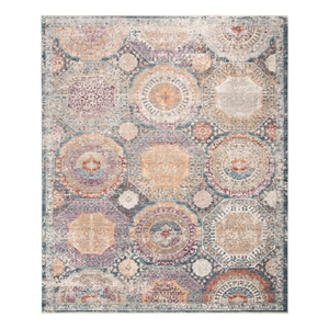 Safavieh Illusion 9'-0&quot x 12'-0&quot Polyester Power Loomed Rug in Blue / Beige