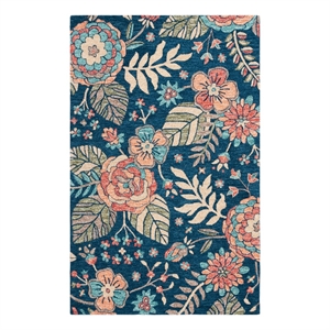 Safavieh Jardin 5'-0&quot x 8'-0&quot Wool and Cotton Handtufted Rug in Blue / Green