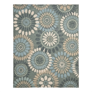 Safavieh Jardin 8'-0&quot x 10'-0&quot Wool Hand Tufted Rug in Gray / Blue
