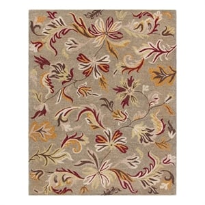 Safavieh Jardin 8'-0&quot x 10'-0&quot Wool Hand Tufted Rug in Sage / Multi-Color