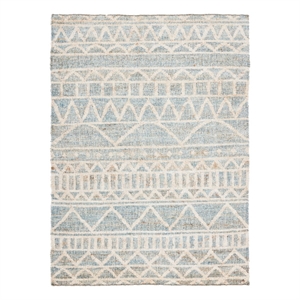 Safavieh Kilim 4'-0&quot x 6'-0&quot Jute and Cotton Hand Loomed Rug in Blue / Beige