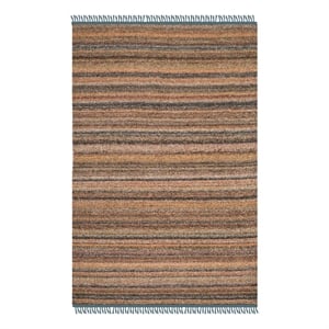 Safavieh Kilim 4'-0&quot x 6'-0&quot Cotton Hand Woven Rug in Pink / Gray