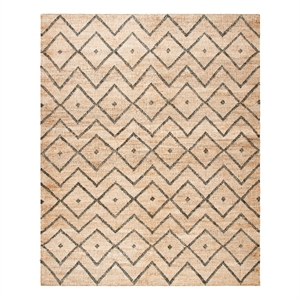 Safavieh Kilim 9'-0&quot x 12'-0&quotJute and Cotton Hand Loomed Rug in Natural/Charcoal