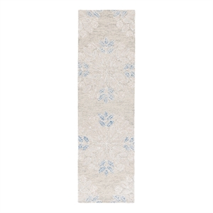 Safavieh Jardin2'-3&quotx8'-0&quotWool and Polyester Hand Tufted Rug in Light Gray/Ivory