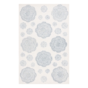 Safavieh Jardin 5'-0&quot x 8'-0&quot Wool and Polyester Hand Tufted Rug in Ivory / Gray