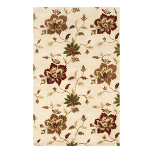 Safavieh Jardin 5'-0&quot x 8'-0&quot Wool Hand Tufted Rug in Ivory / Multi-Color