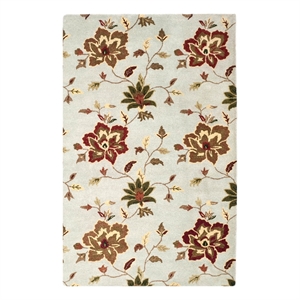 Safavieh Jardin 5'-0&quot x 8'-0&quot Wool Hand Tufted Rug in Light Blue / Multi-Color