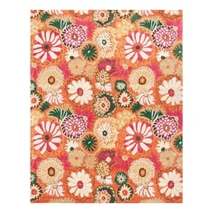 Safavieh Jardin 8'-0&quot x 10'-0&quot Wool Hand Tufted Rug in Orange / Multi-Color