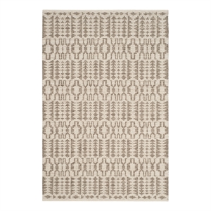 Safavieh Kilim 5'-0&quot x 8'-0&quot Wool and Cotton Hand Woven Rug in Ivory / Gray