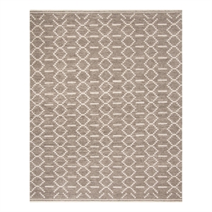 Safavieh Kilim 8'-0&quot x 10'-0&quot Wool and Cotton Hand Woven Rug in Gray / Ivory
