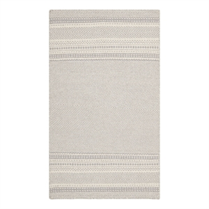Safavieh Kilim 2'-6&quot x 4'-0&quot Wool Hand Woven Flat Weave Rug in Gray / Ivory