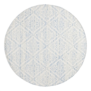Safavieh Kilim 6'-0&quot x 6'-0&quot Wool Hand Woven Rug in Blue / Ivory