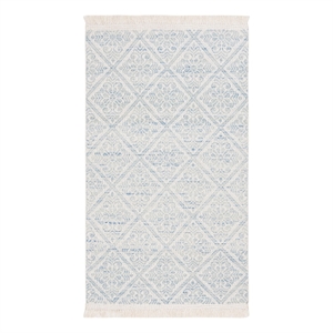 Safavieh Kilim 8'-0&quot x 10'-0&quot Wool Hand Woven Rug in Blue / Ivory