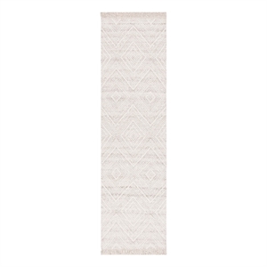 Safavieh Kilim 2'-3&quot x 8'-0&quot Wool and Cotton Flatweave Rug in Beige / Ivory
