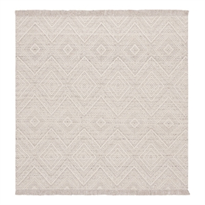 Safavieh Kilim 6'-0&quot x 6'-0&quot Wool and Cotton Flatweave Rug in Beige / Ivory