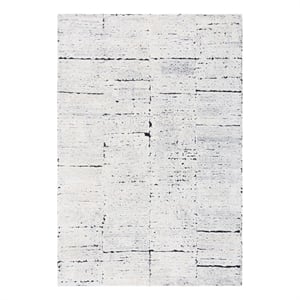 Safavieh Kenya 5'-0&quot x 8'-0&quot Wool and Cotton Hand Tufted Rug in Ivory / Black