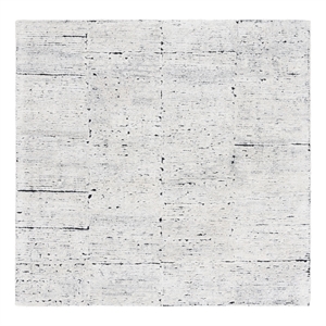 Safavieh Kenya 6'-0&quot x 6'-0&quot Wool and Cotton Hand Tufted Rug in Ivory / Black