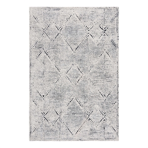 Safavieh Kenya 5'-0&quot x 8'-0&quot Wool and Cotton Hand Tufted Rug in Ivory / Black