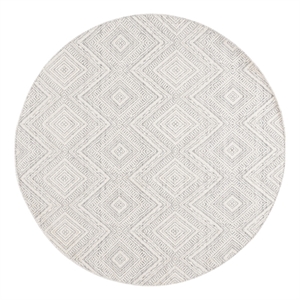 Safavieh Kilim 6'-0&quot x 6'-0&quot Wool and Cotton Flatweave Rug in Light Gray / Ivory
