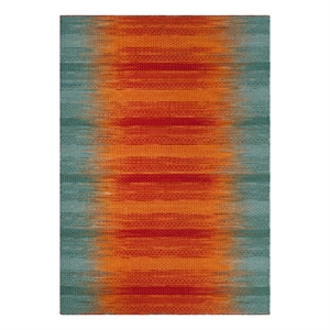 Safavieh Kilim 5'-0&quot x 8'-0&quot Wool and Cotton Hand Woven Rug in Teal / Red
