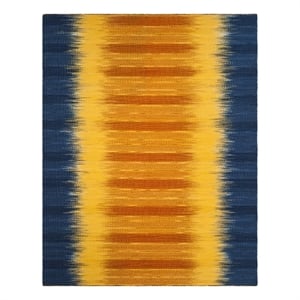 Safavieh Kilim 8'-0&quot x 10'-0&quot Wool and Cotton Hand Woven Rug in Blue/Yellow