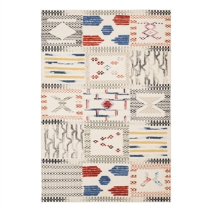 Safavieh Kilim 4'-0&quot x 6'-0&quot Wool and Cotton Hand Woven Rug in Ivory/Multi-Color