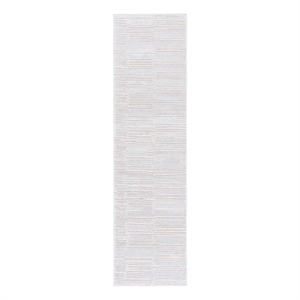 Safavieh Kingston 2'-2&quot x 8'-0&quot Polyester Power Loomed Rug in Ivory / Light Gray