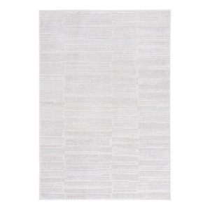 Safavieh Kingston 4'-0&quot x 6'-0&quot Polyester Power Loomed Rug in Ivory / Light Gray