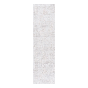 Safavieh Kingston 2'-2&quot x 8'-0&quot Polyester Power Loomed Rug in Ivory / Light Gray