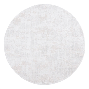 Safavieh Kingston 6'-7&quot x 6'-7&quot Polyester Power Loomed Rug in Ivory / Light Gray