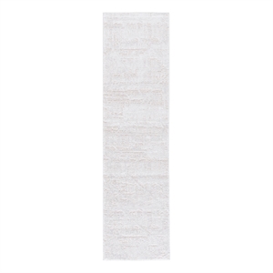 Safavieh Kingston 2'-2&quot x 8'-0&quot Polyester Power Loomed Rug in Ivory / Light Gray