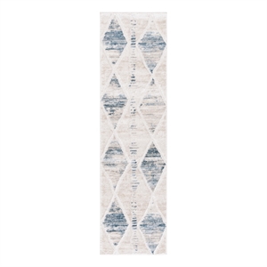 Safavieh Kingston 2'-2&quot x 8'-0&quot Polyester Power Loomed Rug in Beige / Gray