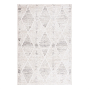 Safavieh Kingston 8'-0&quot x 10'-0&quot Polyester Power Loomed Rug in Beige / Gray