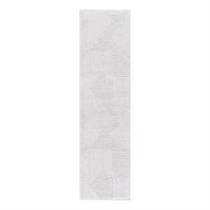 Safavieh Kingston 2'-2&quot x 8'-0&quot Polyester Power Loomed Rug in Ivory / Light Gray