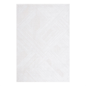 Safavieh Kingston 4'-0&quot x 6'-0&quot Polyester Power Loomed Rug in Ivory / Light Gray