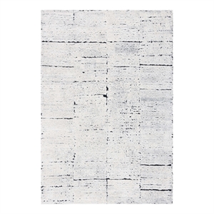 Safavieh Kenya 4'-0&quot x 6'-0&quot Wool and Cotton Hand Tufted Rug in Ivory / Black