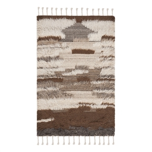 Safavieh Kenya 3'-0&quot x 5'-0&quot Wool and Cotton Hand Knotted Rug in Gray / Brown