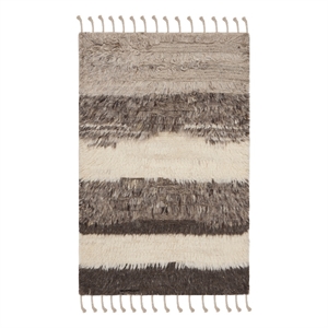 Safavieh Kenya 3'-0&quot x 5'-0&quot Wool and Cotton Hand Knotted Rug in Ivory / Gray