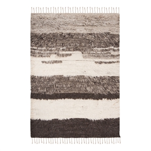 Safavieh Kenya 4'-0&quot x 6'-0&quot Wool and Cotton Hand Knotted Rug in Ivory / Gray