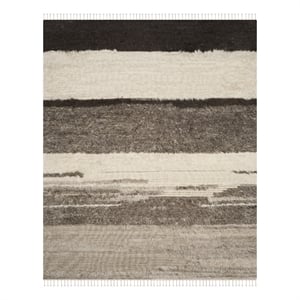 Safavieh Kenya 9'-0&quot x 12'-0&quot Wool and Cotton Hand Knotted Rug in Ivory / Gray