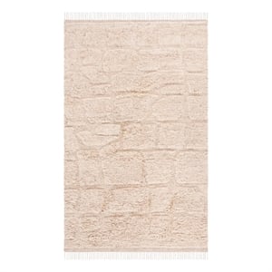 Safavieh Kenya 8'-0&quot x 10'-0&quot Wool and Cotton Handwoven Rug in Beige