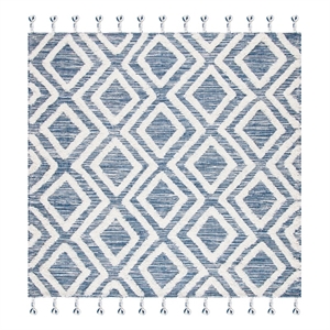 Safavieh Kenya 7'-0&quot x 7'-0&quot Wool Hand Tufted Rug in Navy / Ivory